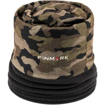 Finmark MULTIFUNCTIONAL SCARF Multifunkční šátek s fleecem, khaki, velikost UNI