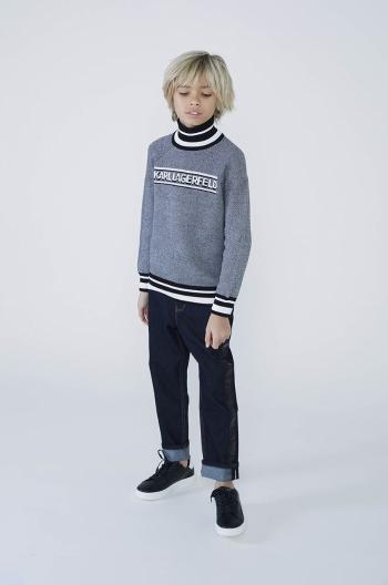 Dětský bavlněný svetr Karl Lagerfeld černá barva