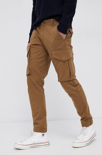 Kalhoty Only & Sons pánské, hnědá barva, ve střihu cargo