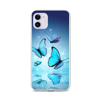 TopQ iPhone 11 silikon Modří motýlci 58812 (Sun-58812)