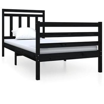 Rám postele černý masivní dřevo 90 × 190 cm Single, 3100623 (3100623)