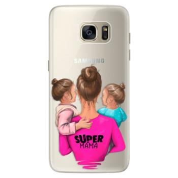 Silikonové pouzdro iSaprio - Super Mama - Two Girls - Samsung Galaxy S7 Edge