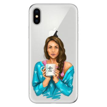 Odolné silikonové pouzdro iSaprio - Coffe Now - Brunette - iPhone X