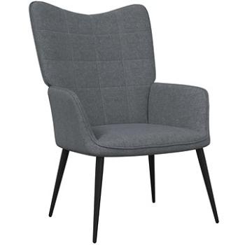Relaxační židle tmavě šedá textil, 327942 (327942)