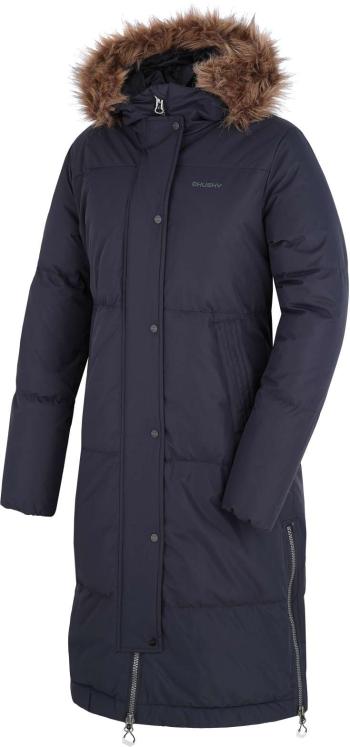 Husky Dámský péřový kabát Downbag L black blue Velikost: XL dámský kabát