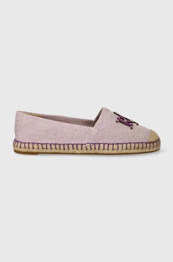 Espadrilky Lauren Ralph Lauren Cameryn Logo fialová barva, 8029200000000000