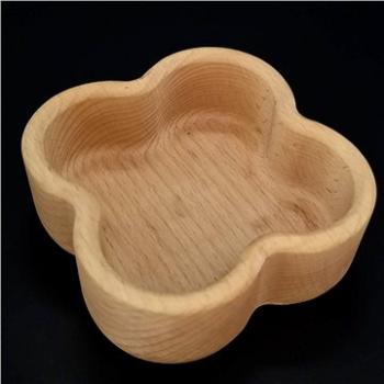 AMADEA Dřevěná miska ve tvaru čtyřlístku, masivní dřevo, rozměr 11,2x4,5 cm (30080-0B)