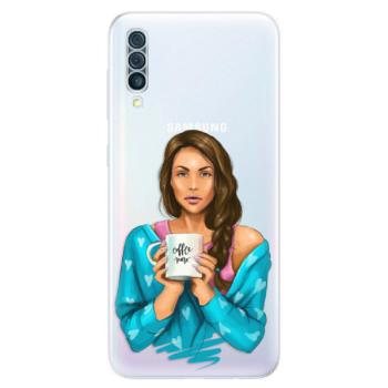 Odolné silikonové pouzdro iSaprio - Coffe Now - Brunette - Samsung Galaxy A50