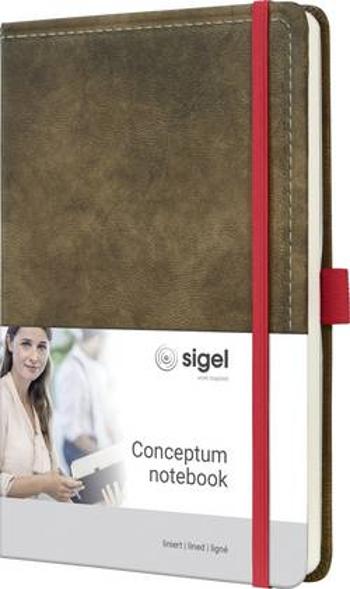 Sigel CONCEPTUM® CO603 poznámková kniha linkovaný hnědá Počet listů: 97 DIN A5