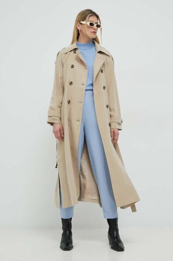 Trench kabát Bruuns Bazaar Bells Adelen dámský, béžová barva, přechodný
