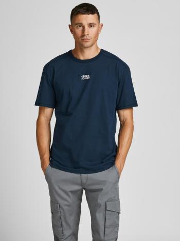 Tmavě modré tričko s nápisem Jack & Jones Classic