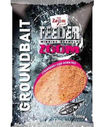 Carp zoom krmítková směs feeder zoom 1 kg - jahoda ryba robin red