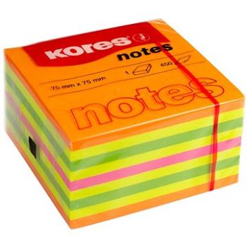 KORES CUBO Summer 75 x 75 mm, 450 lístků, neonový mix (48465)