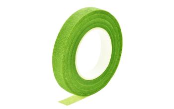 Začišťovací ovinovací floristická páska světle zelená - 13 mm - 