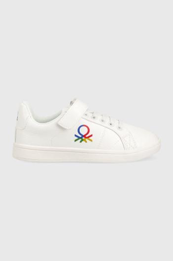 Dětské sneakers boty United Colors of Benetton bílá barva