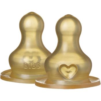 BIBS Baby Glass Bottle Latex Nipple savička na láhev Slow Flow 2 ks