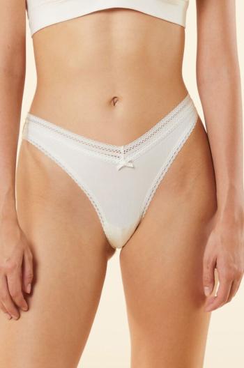 Tanga Etam Power - Tanga V-shape - Blanc bílá barva