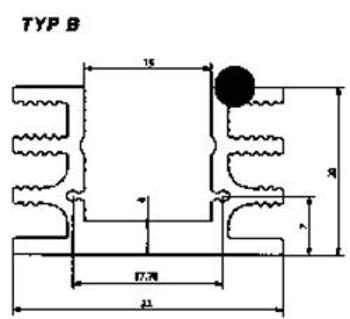 Chladič Fischer Elektronik SK 76 50 SA, 50 x 32 x 20 mm, 4,2 kW