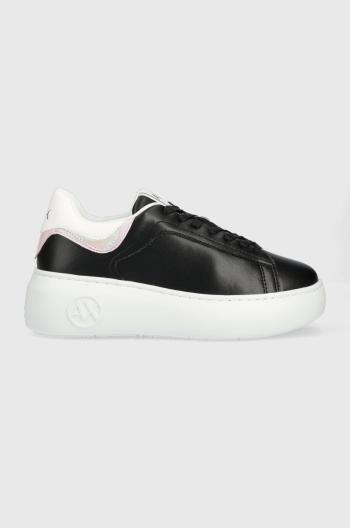 Kožené sneakers boty Armani Exchange XDX108.XV635.00002 černá barva, XDX108 XV635 00002