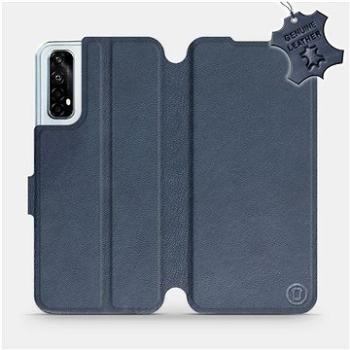 Flipové pouzdro na mobil Realme 7 - Modré - kožené -   Blue Leather (5903516410149)