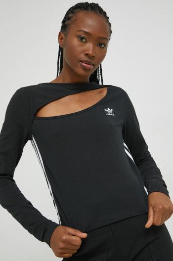 Tričko s dlouhým rukávem adidas Originals černá barva