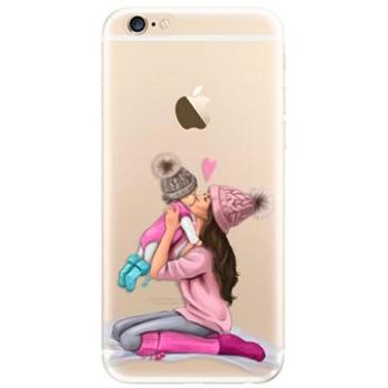 iSaprio Kissing Mom - Brunette and Girl pro iPhone 6/ 6S (kmbrugirl-TPU2_i6)