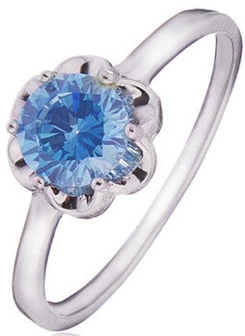 JVD Stříbrný prsten s modrým zirkonem SVLR0015SD5M2 47 mm