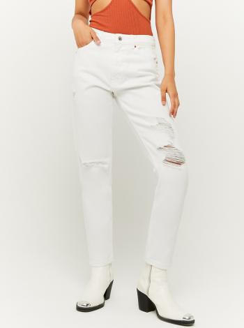 Bílé slim fit džíny s potrhaným efektem TALLY WEiJL
