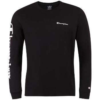 Champion CREWNECK LONG SLEEVE T-SHIRT Pánské tričko s dlouhým rukávem, černá, velikost S