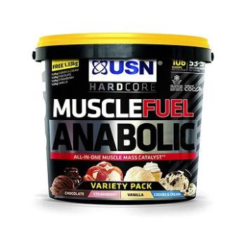 USN Muscle Fuel Anabolic Variety pack (Čokoláda, Jahoda, Vanilka a Cookies & Cream) 4kg (6009544954613)