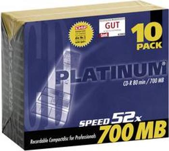 CD-R 80 700 MB Platinum 100144 10 ks Slimcase