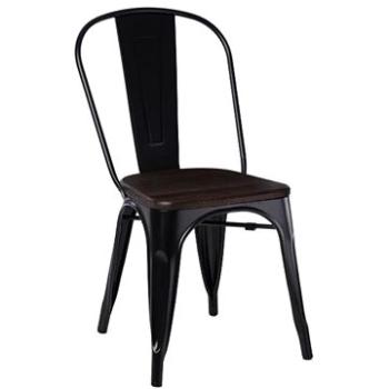 Židle Paris Wood kartáčovaná borovice černá (IAI-6999)