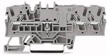 Trojitá svorka na DIN lištu WAGO 2002-1701, pružinové připojení , 5.20 mm, šedá, 50 ks
