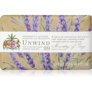The Somerset Toiletry Co. Natural Spa Wellbeing Soaps tuhé mýdlo na tělo Peppermint & Lavender 200 g