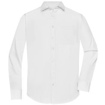 James & Nicholson Pánská košile s dlouhým rukávem JN678 - Bílá | XXXL