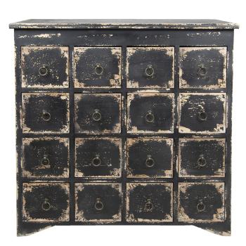 Černá antik dřevěná komoda se šuplíčky Vaene - 96*40*94 cm 5H0517