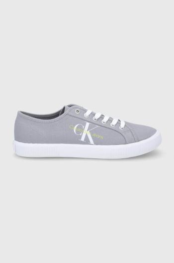 Tenisky Calvin Klein Jeans pánské, šedá barva