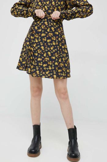 Sukně Tommy Hilfiger žlutá barva, mini, áčková