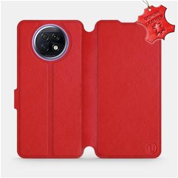 Flip pouzdro na mobil Xiaomi Redmi Note 9T 5G - Červené - kožené -   Red Leather (5903516625710)