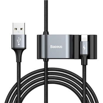 Baseus Special Lightning Data Cable + 2x USB for Backseat of Car Black (CALHZ-01)