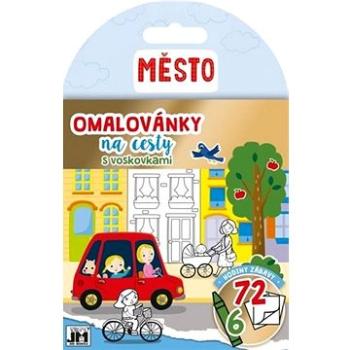 Omalovánky na cesty s voskovkami Město