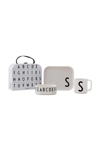 Dětský snídaňový set Design Letters Classics in a suitcase S 4-pack