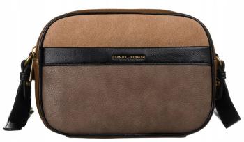 David Jones hnědá dvoukomorová crossbody kabelka 6813-1 BROWN Velikost: ONE SIZE