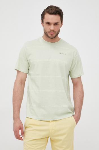 Bavlněné tričko Pepe Jeans Alam zelená barva, s potiskem