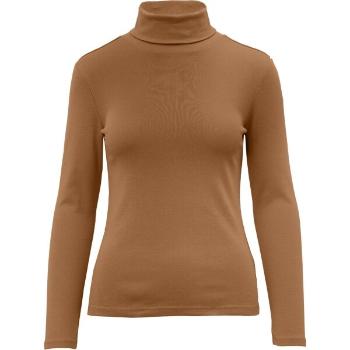 s.Oliver RL T-SHIRT LONG SLEEVE POLO NECK NOOS Tričko s dlouhým rukávem, hnědá, velikost