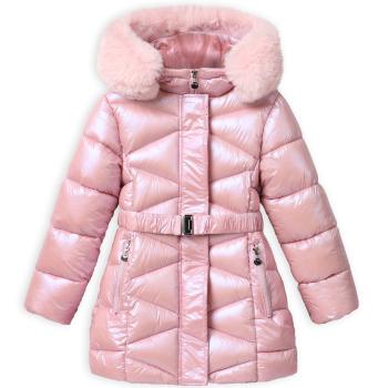 Dívčí zimní kabát GLO STORY BELT růžový Velikost: 164