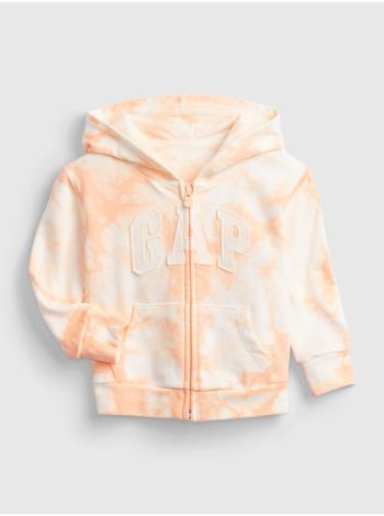 Oranžová holčičí dětská mikina GAP Logo flash hoodie