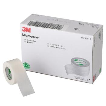 3M Micropore chirurgická páska 1530–1 2,5 cm x 9,1 m 12 ks bílá