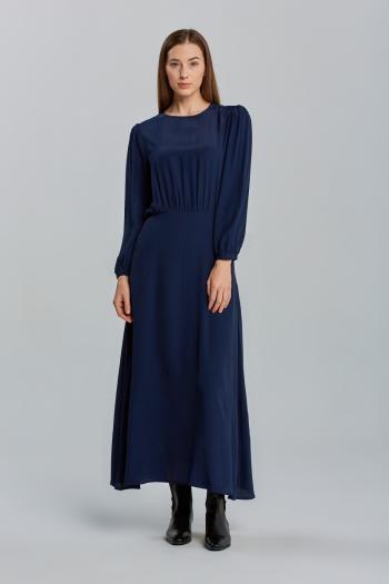 ŠATY GANT D1. FLOWING CREPE DRESS modrá 38