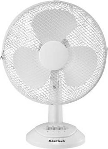 Stolní ventilátor Basetech 40 W, (Ø x v) 340 mm x 480 mm, bílá